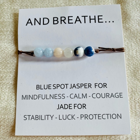 And Breath MAKE A WISH Moon bracelet w GIFT card inspirational jewelry - Picture 2 of 2